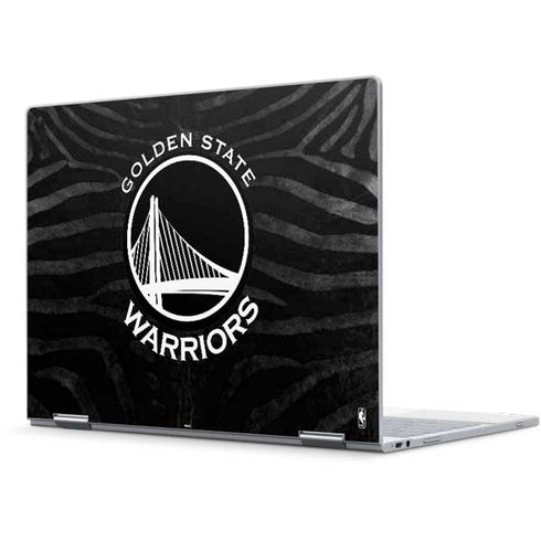 NBA Golden State Warriors Black Animal Print Pixelbook Skin